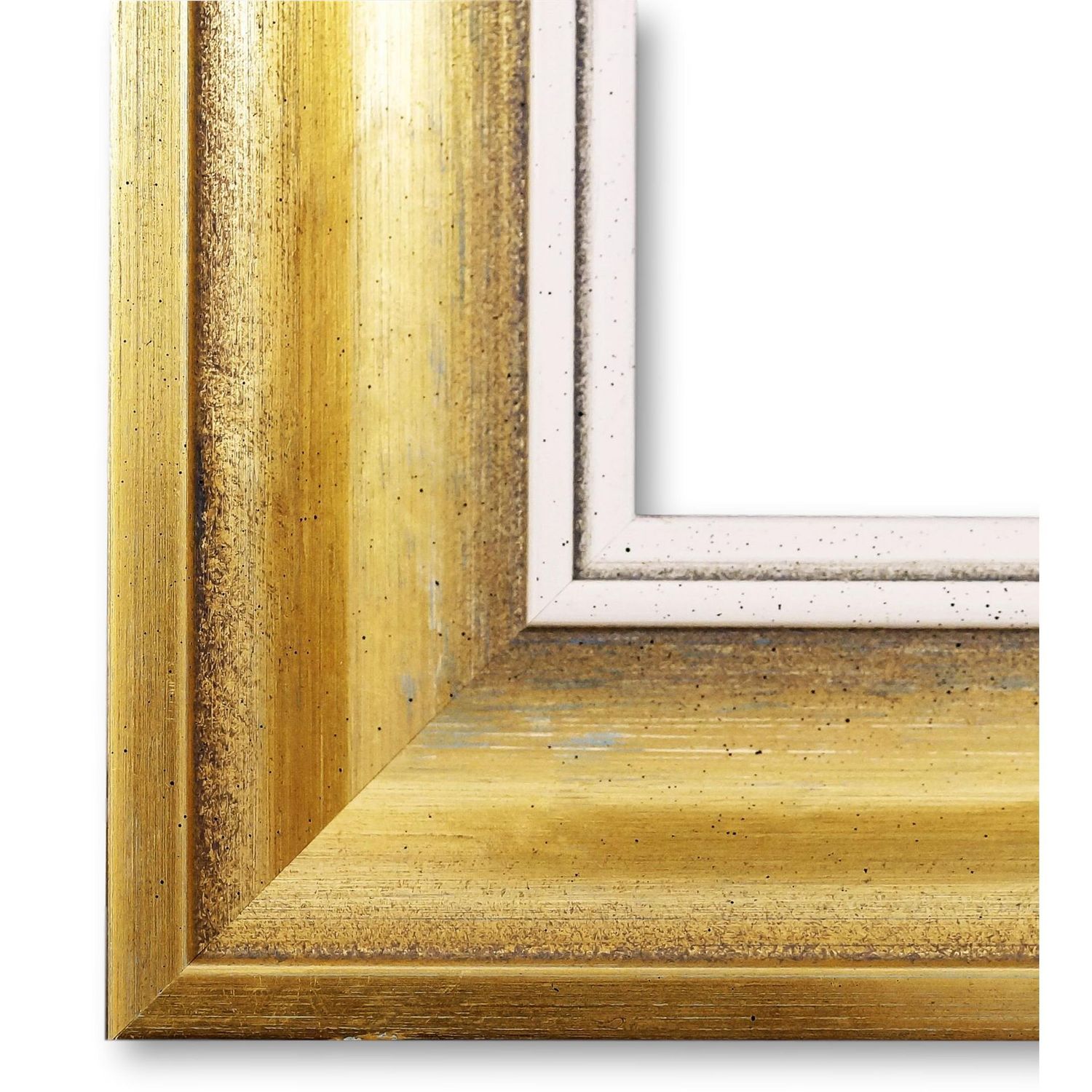 Bilderrahmen Passau antik vintage in Gold Blau Weiß 60x110 cm ohne Glas