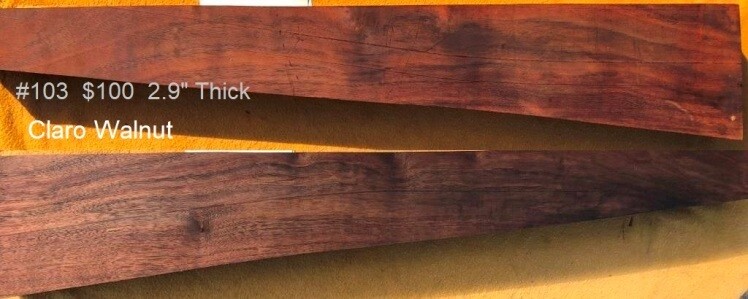 Claro Walnut Blank #103