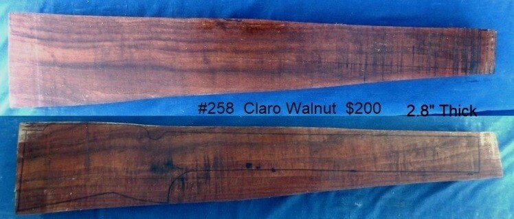 Claro Walnut Blank #258