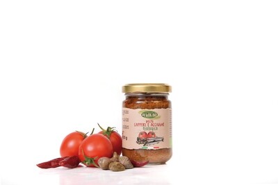 Pesto aux câpres et anchois La vita bio 130gr Pesto aux câpres et anchois La vita bio 130gr