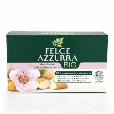 Savon en barre BIO Amandes Felce Azzurra 125 gr Savon en barre BIO Amandes Felce Azzurra 125 gr