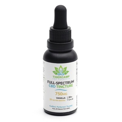750mg Full Spectrum CBD Tincture - Vanilla 750mg Full Spectrum CBD Tincture - Vanilla