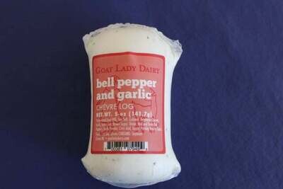 Bell Pepper and Garlic Chèvre Log- Goat Lady Dairy