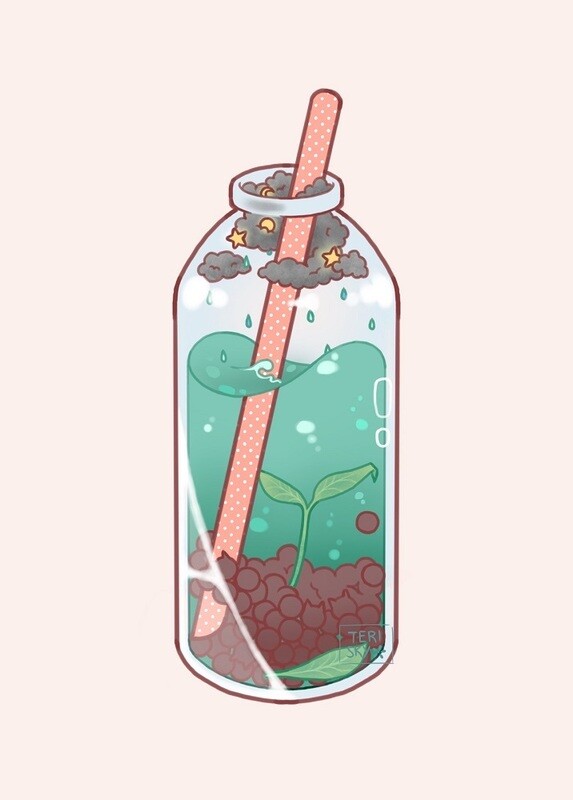 Bubble Tea Postcard