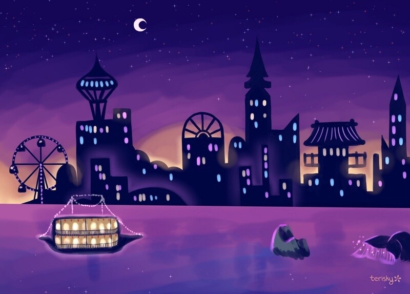 City Skyline Postcard