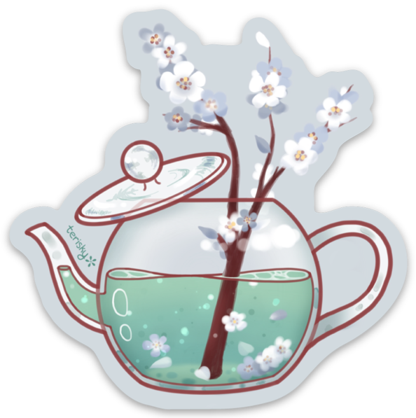 Blooming Teapot Sticker