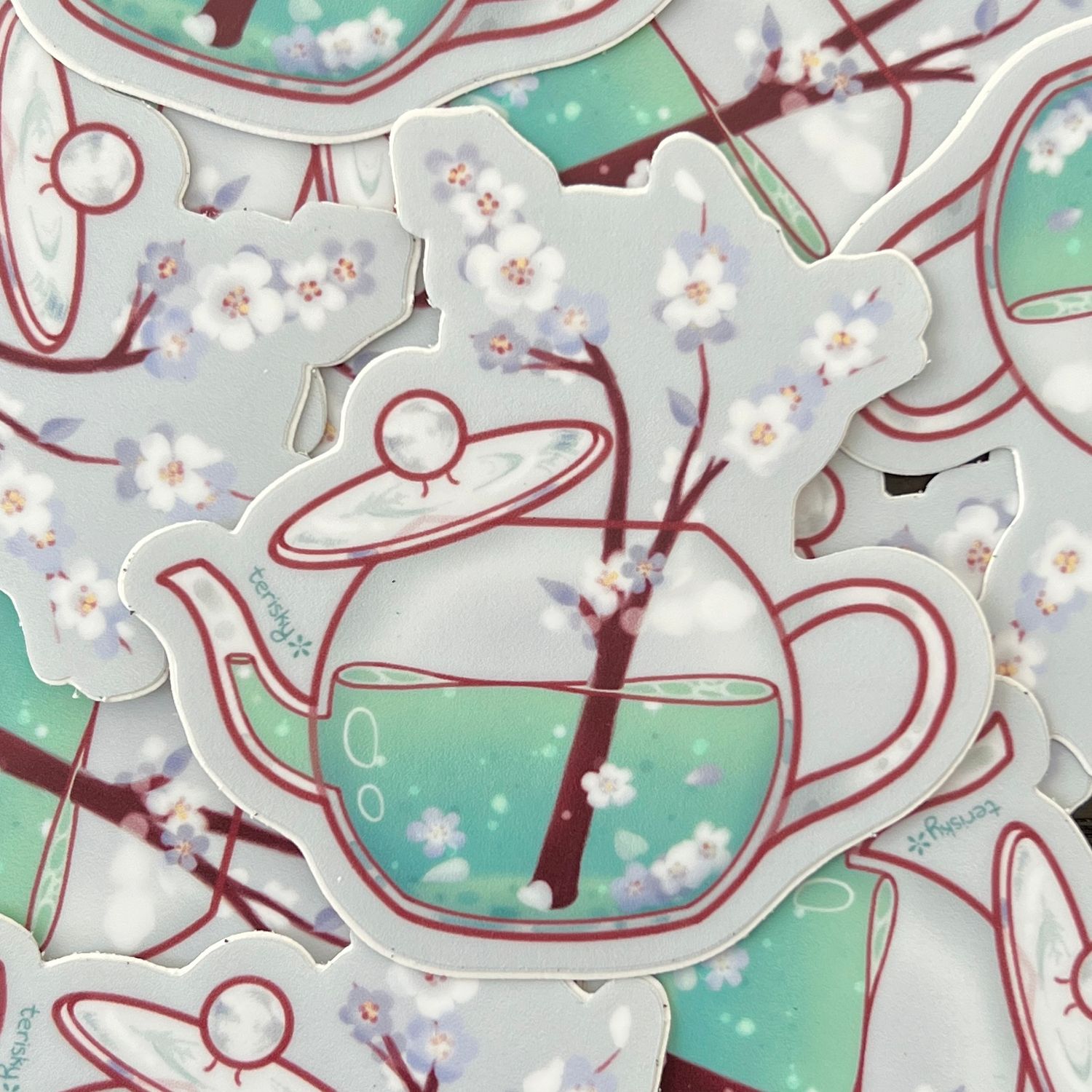 Blooming Teapot Sticker