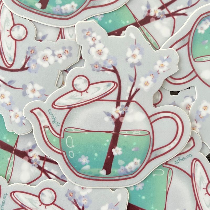 Blooming Teapot Sticker