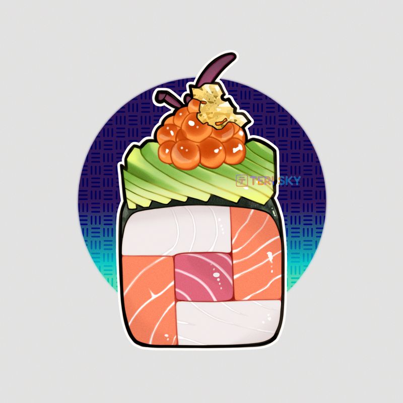 Sashimi Roll Postcard