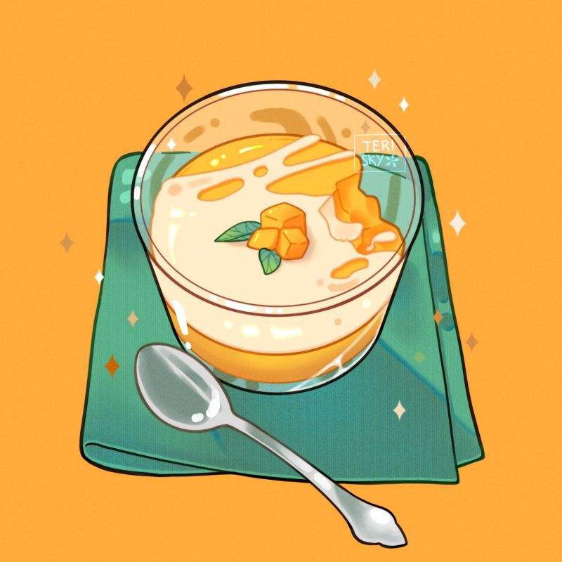 Mango Pudding Postcard