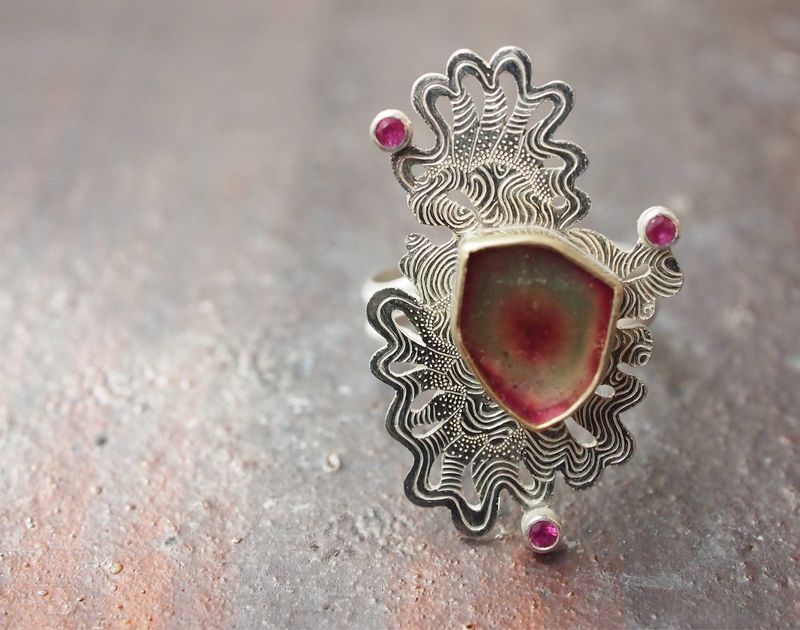 Wallflower ring 。Size US7.5