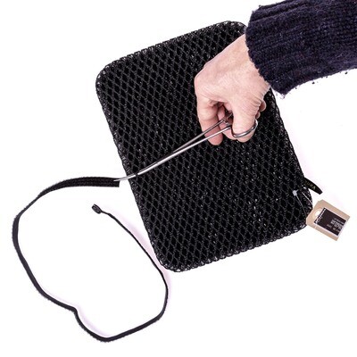 Run the strap through the Ventisit material on the back side