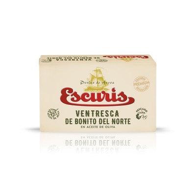 Ventresca de bonito del norte en aceite de oliva ESCURIS.