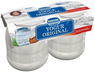 Yogur natural original de DANONE (pack 2).