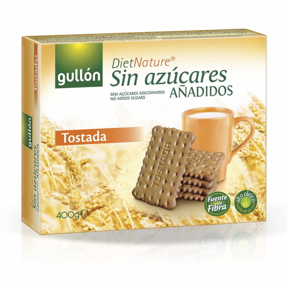 Galletas tostadas DIET NATURE sin azúcar de GULLÓN. Paquete de 400g.