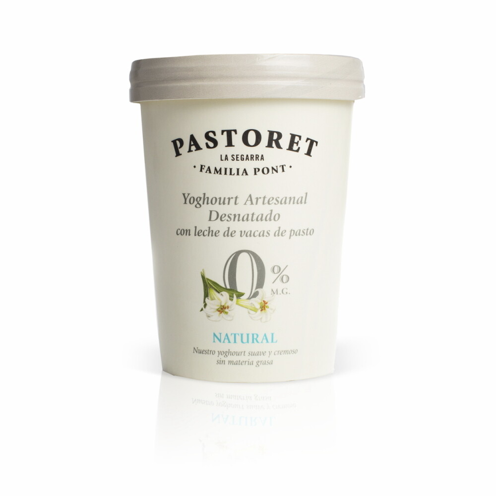 Yoghourt artesanal natural sin gluten PASTORET (500 gramos).