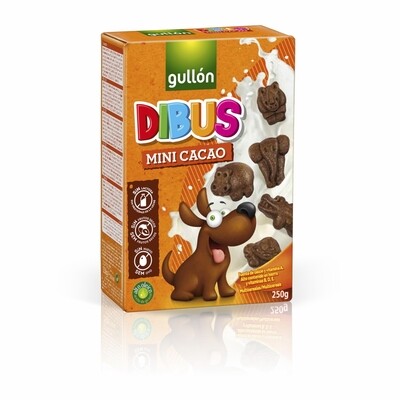 Galletas DIBUS mini cacao de GULLÓN. Sin lactosa, sin frutos secos y sin huevo.