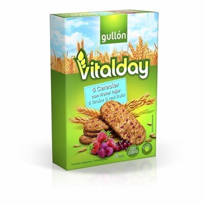 VITALDAY 5 cereales con frutos rojos de GULLÓN