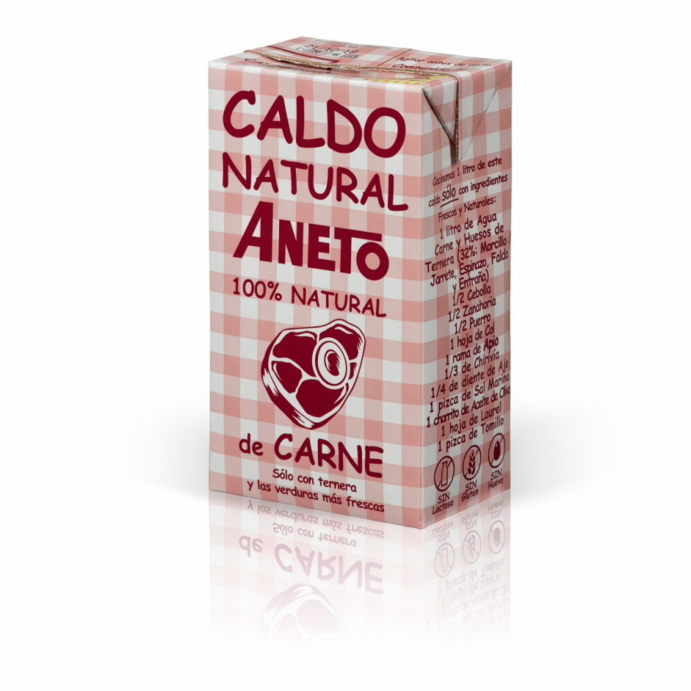 Caldo natural de carne ANETO (1 litro).