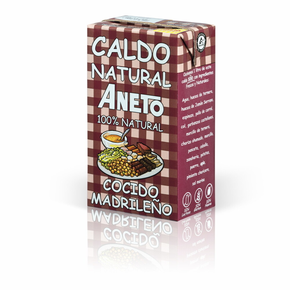 Caldo natural de cocido madrileño ANETO (1 litro).