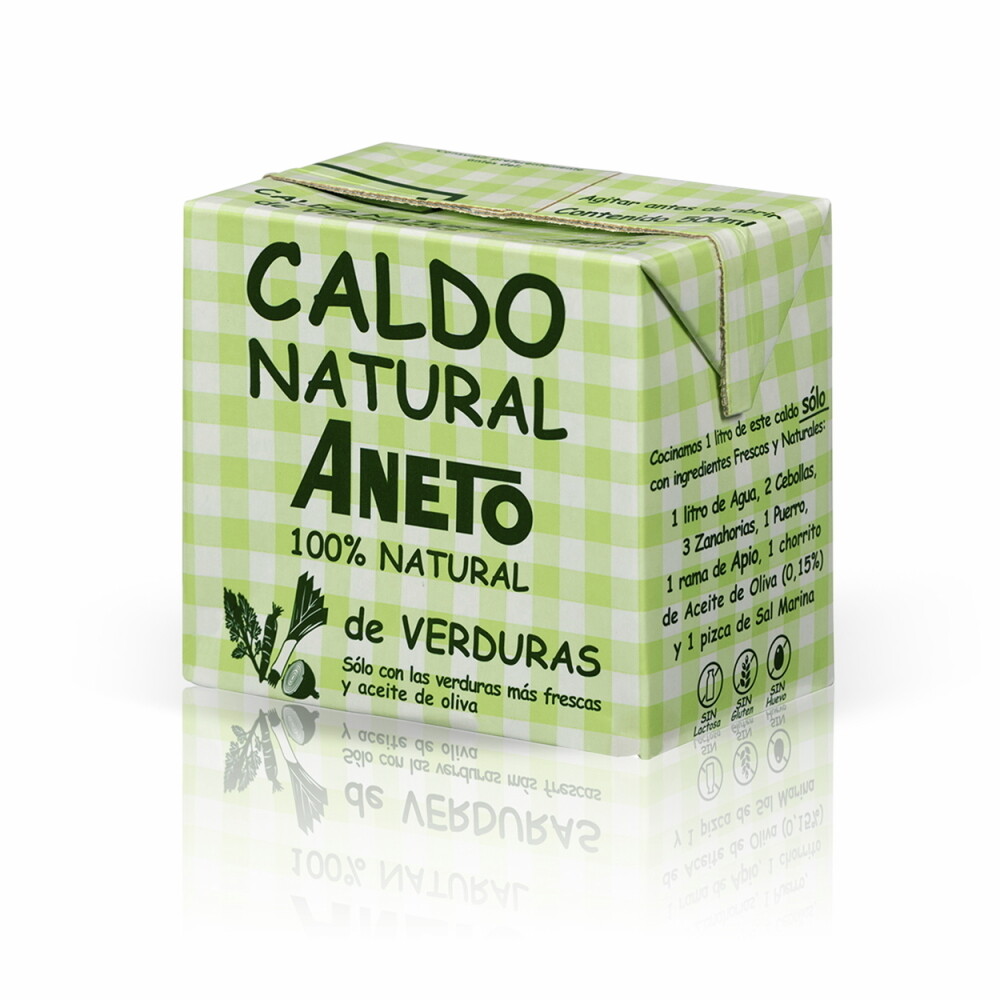 Caldo natural de verduras ANETO (500 ml).