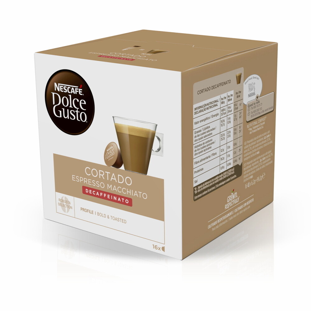 Café cortado espresso macchiato decaffeinato DOLCE GUSTO.