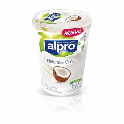 Yogur natural de soja con coco ALPRO de CENTRAL LECHERA ASTURIANA.