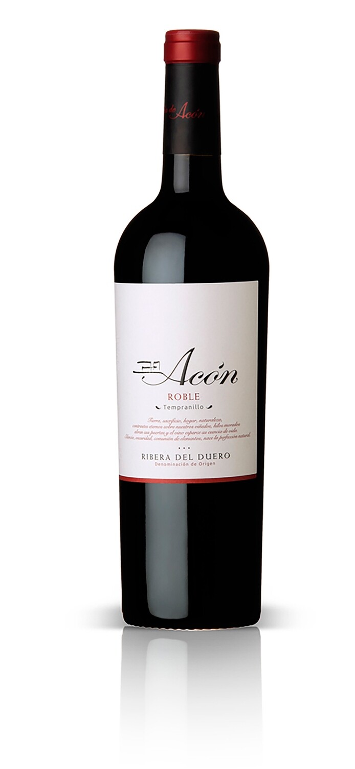 Vino tinto con 5 meses de barrica D.O. Ribera de Duero ABADÍA DE ACÓN, 75 cl.
