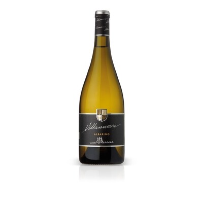 Vino blanco albariño D.O. Rías Baixas VILLANUEVA, botella de 75 cl.