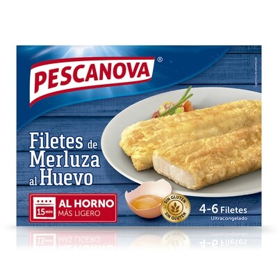 Filetes de merluza al huevo sin gluten PESCANOVA.