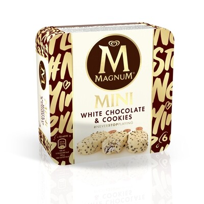 MAGNUM MINI White chocolate y cookies.