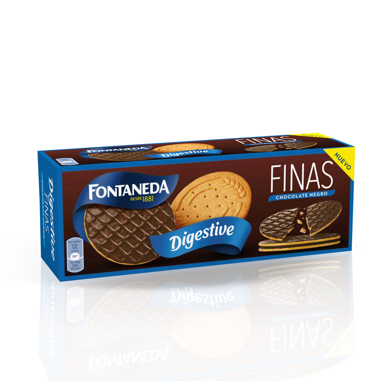 Galletas DIGESTIVE finas chocolate negro.