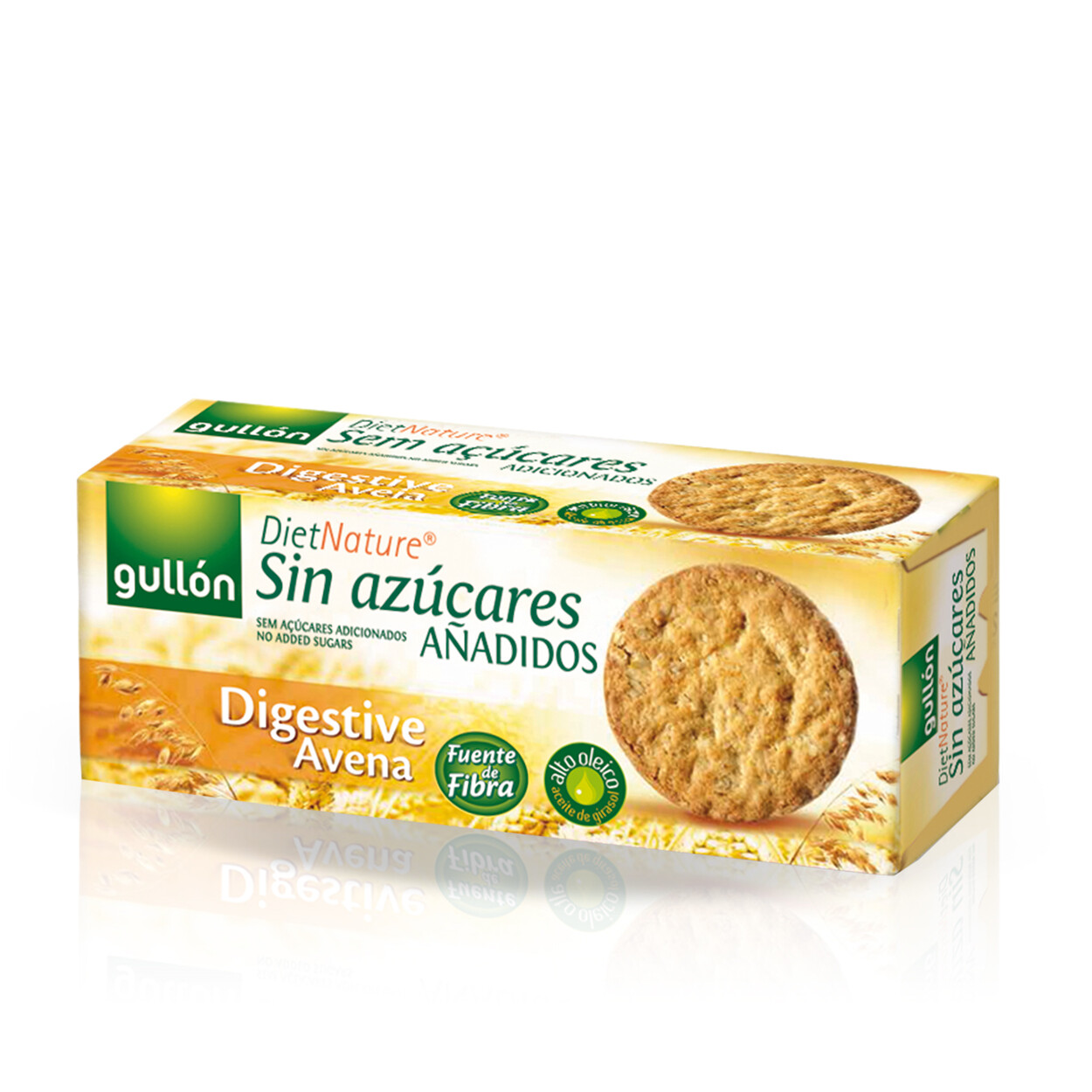Galletas DIGESTIVE AVENA sin azúcar GULLÓN DIET NATURE.