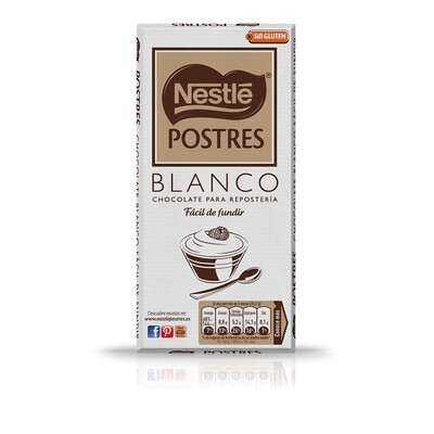 Chocolate blanco para postres NESTLÉ. Nestlé