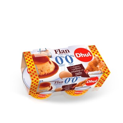 Flan de huevo 0% materia grasa 0% azúcares añadidos DHUL.