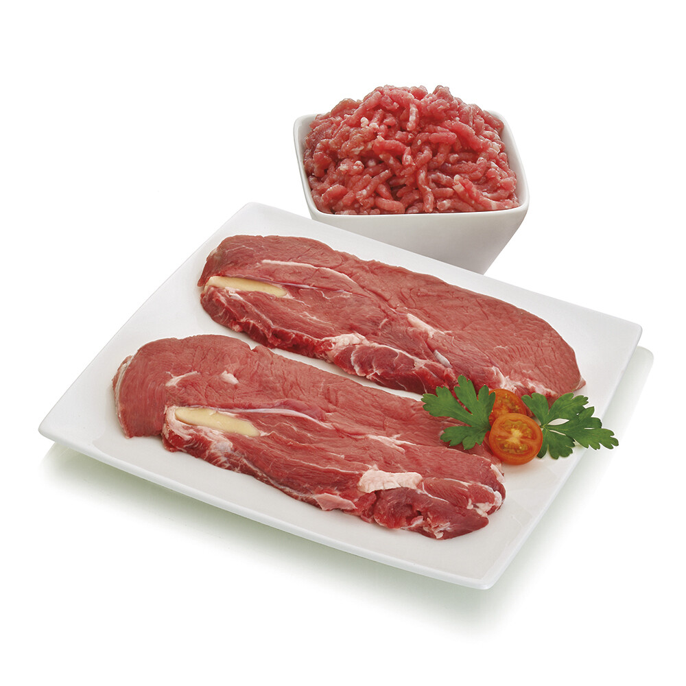 Carne picada de ternera de aguja natural.