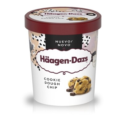 Tarrina de helado cookies dough chips HÄAGEN-DAZS.