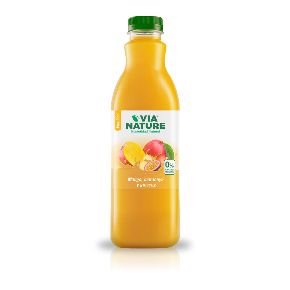 Zumo de mango, maracuyá y ginseng VIA NATURE.