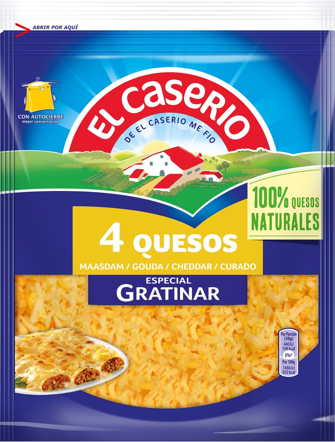 Queso rallado 4 quesos EL CASERÍO