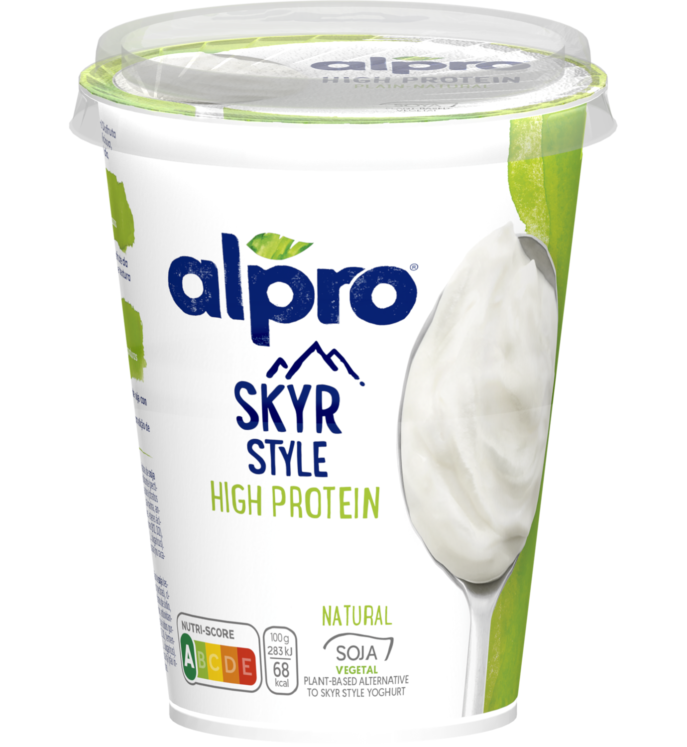 Yogur natural de soja skyr style ALPRO DANONE 400 g.