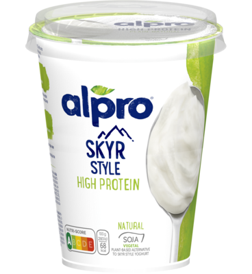 Yogur natural de soja skyr style ALPRO DANONE 400 g.
