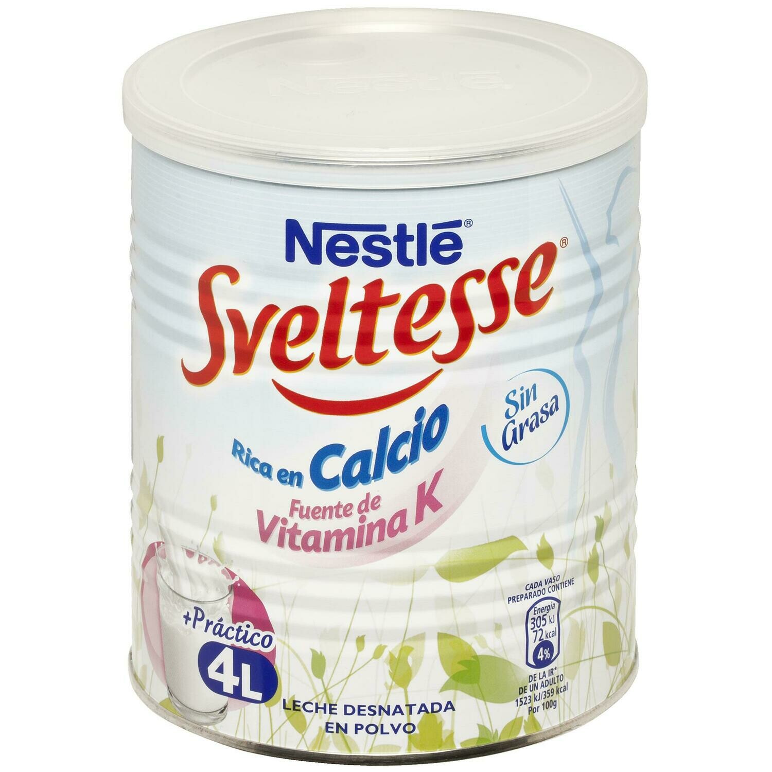 Leche en polvo desnatada en polvo SVELTESSE de NESTLÉ.