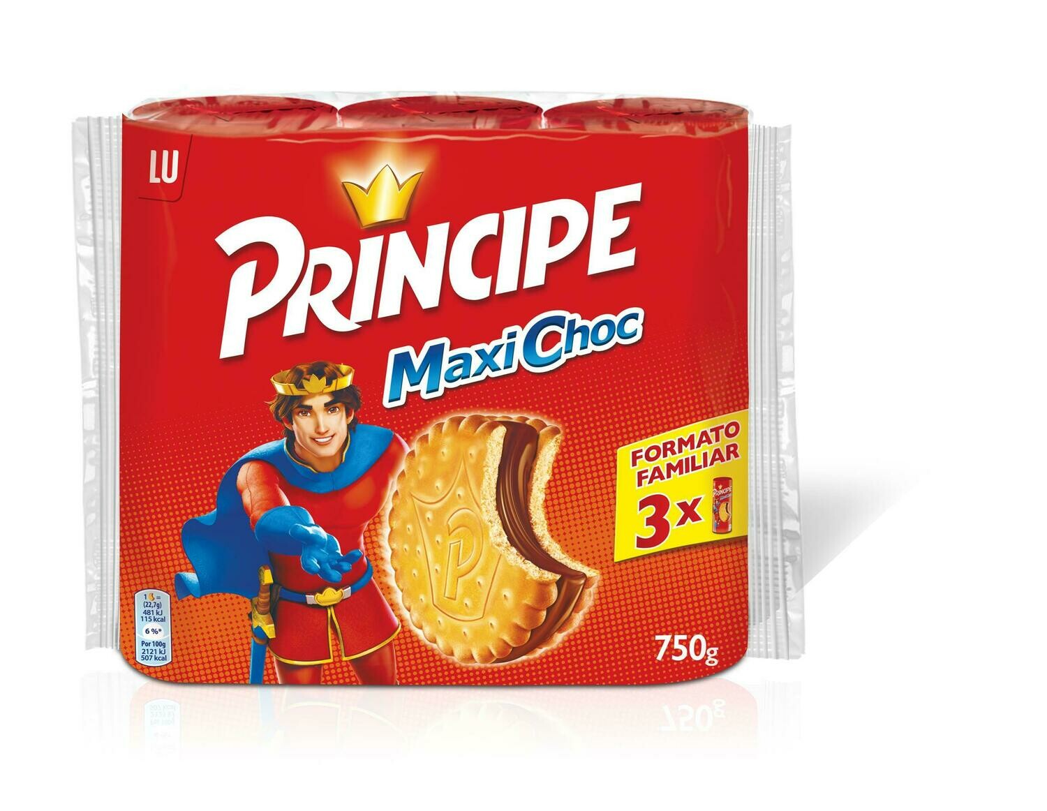 Galletas PRÍNCIPE Maxichoc pack  3x250g.