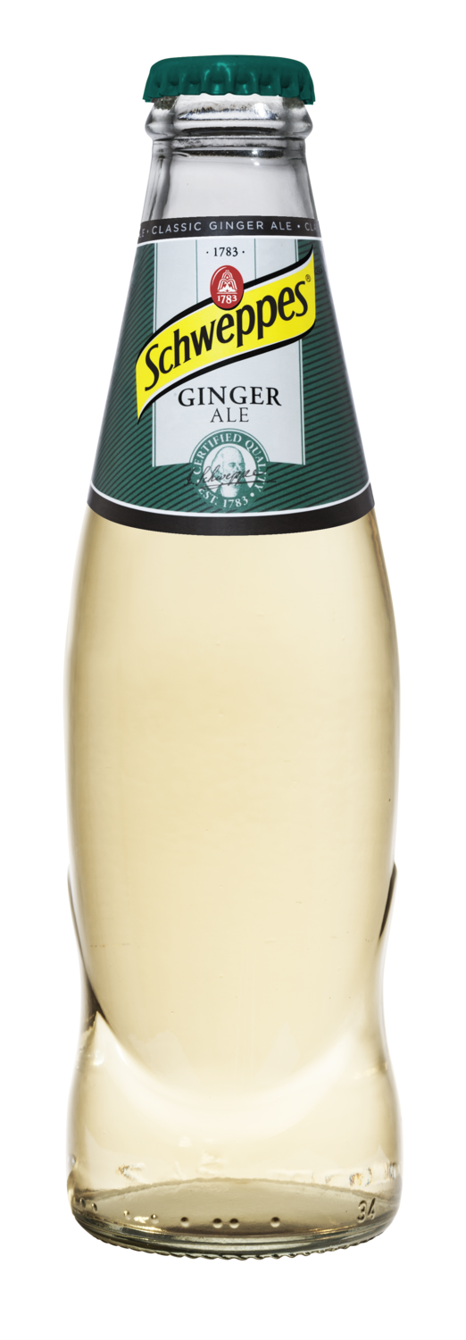 GINGER ALE de SCHWEPPES en botella (25 cl).