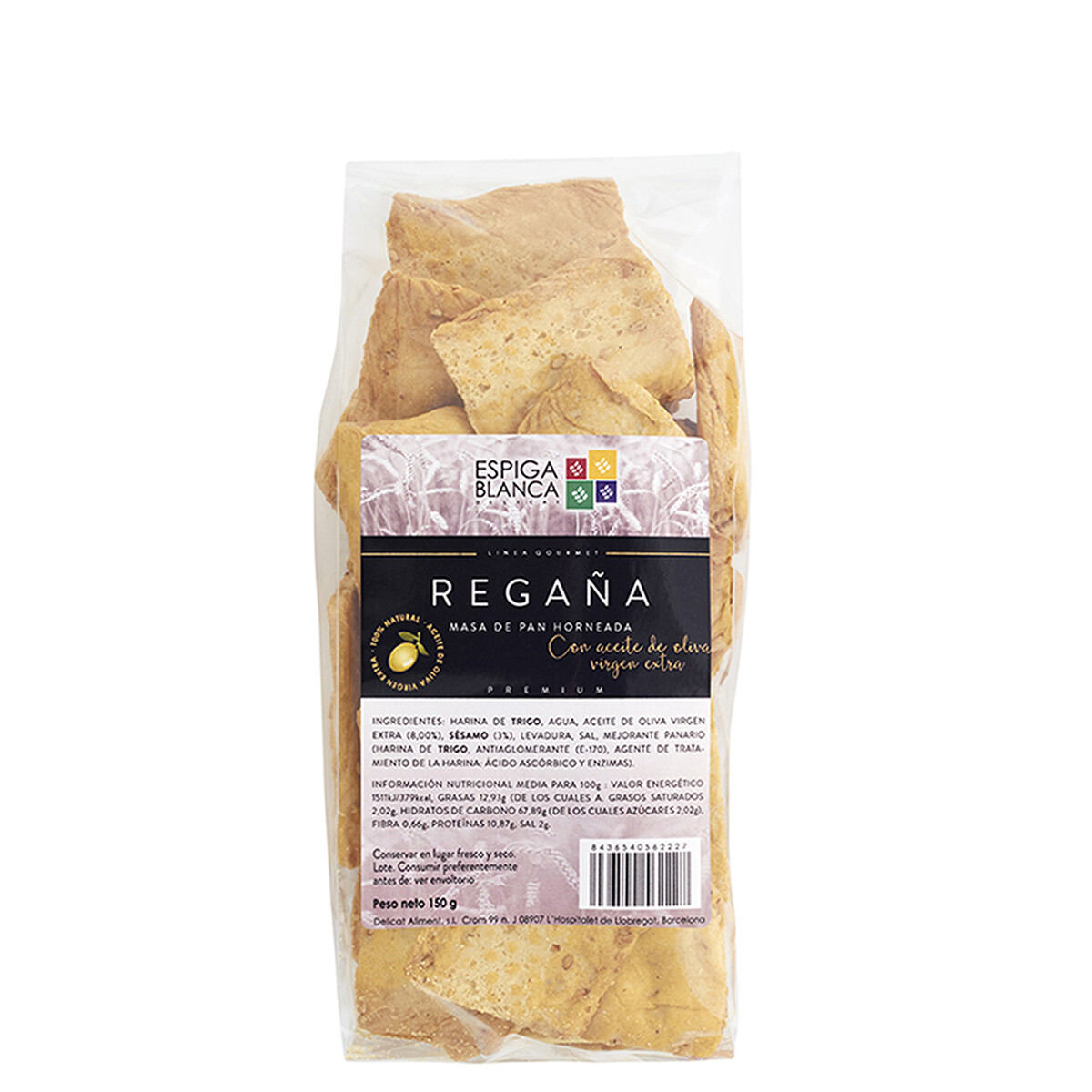 Regañás premium de aceite de oliva virgen extra ESPIGA BLANCA 150 g.