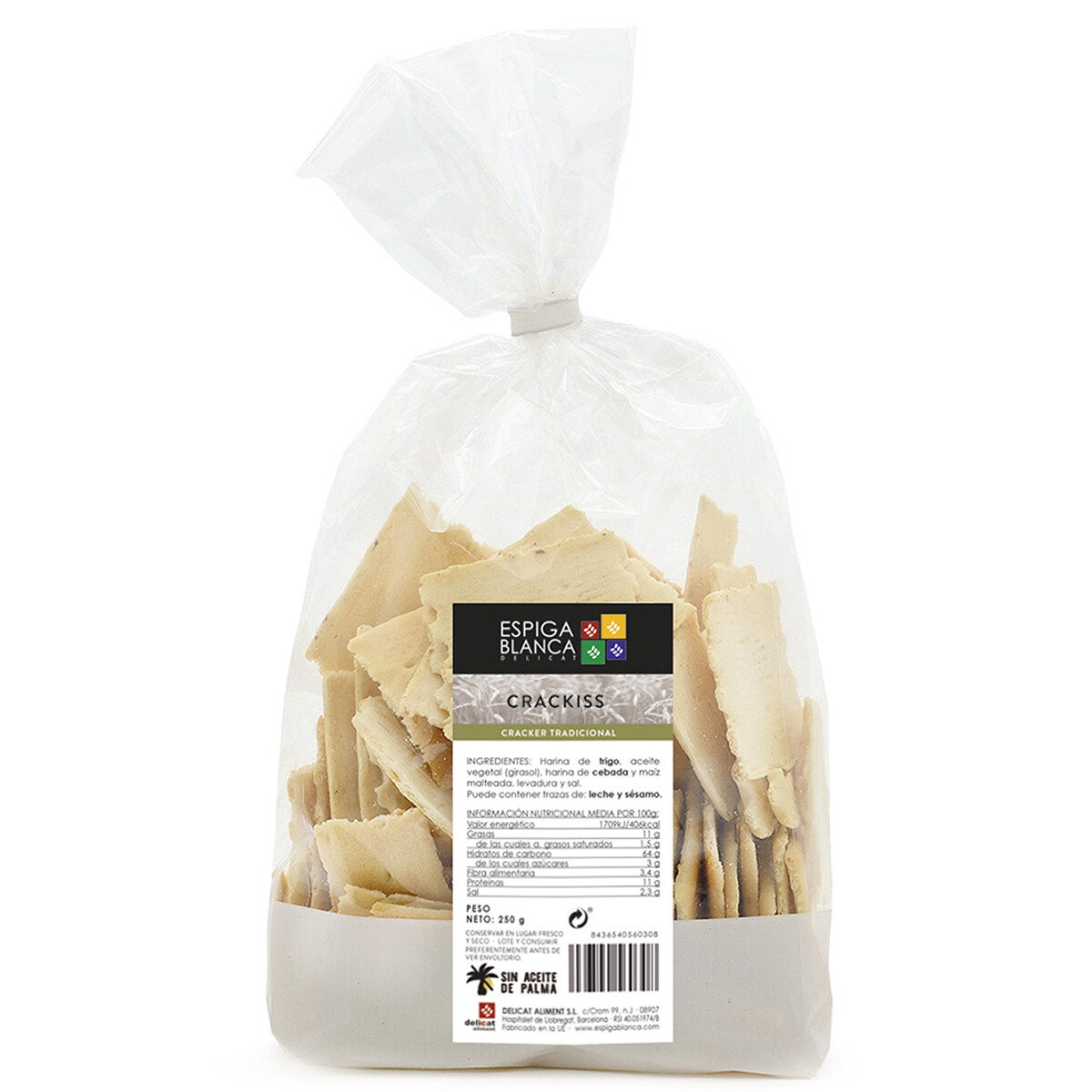 Crackiss ESPIGA BLANCA. Cracker tradicional 250 g.
