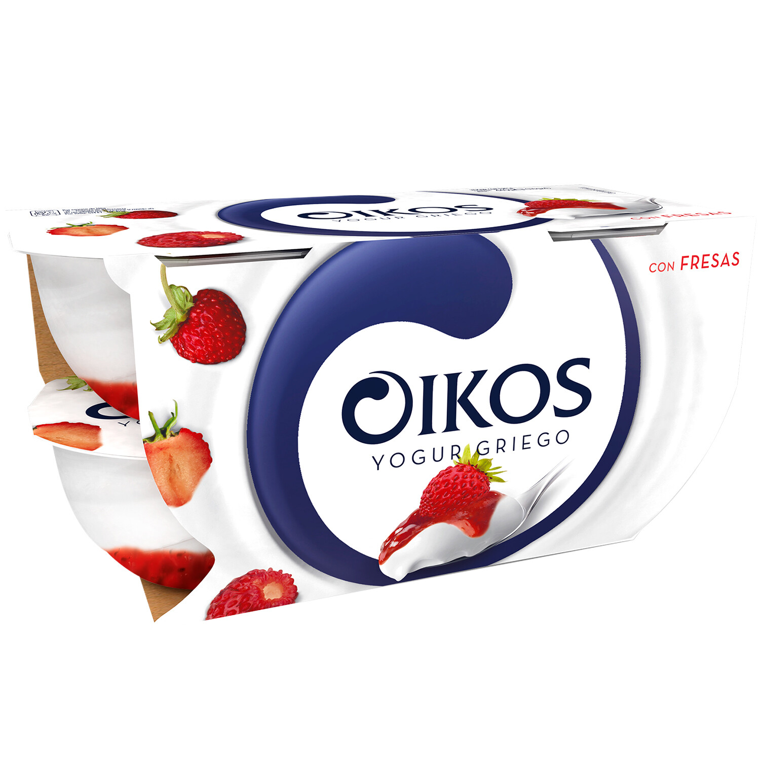 Yogur griego con fresas OIKOS de DANONE (pack 4).