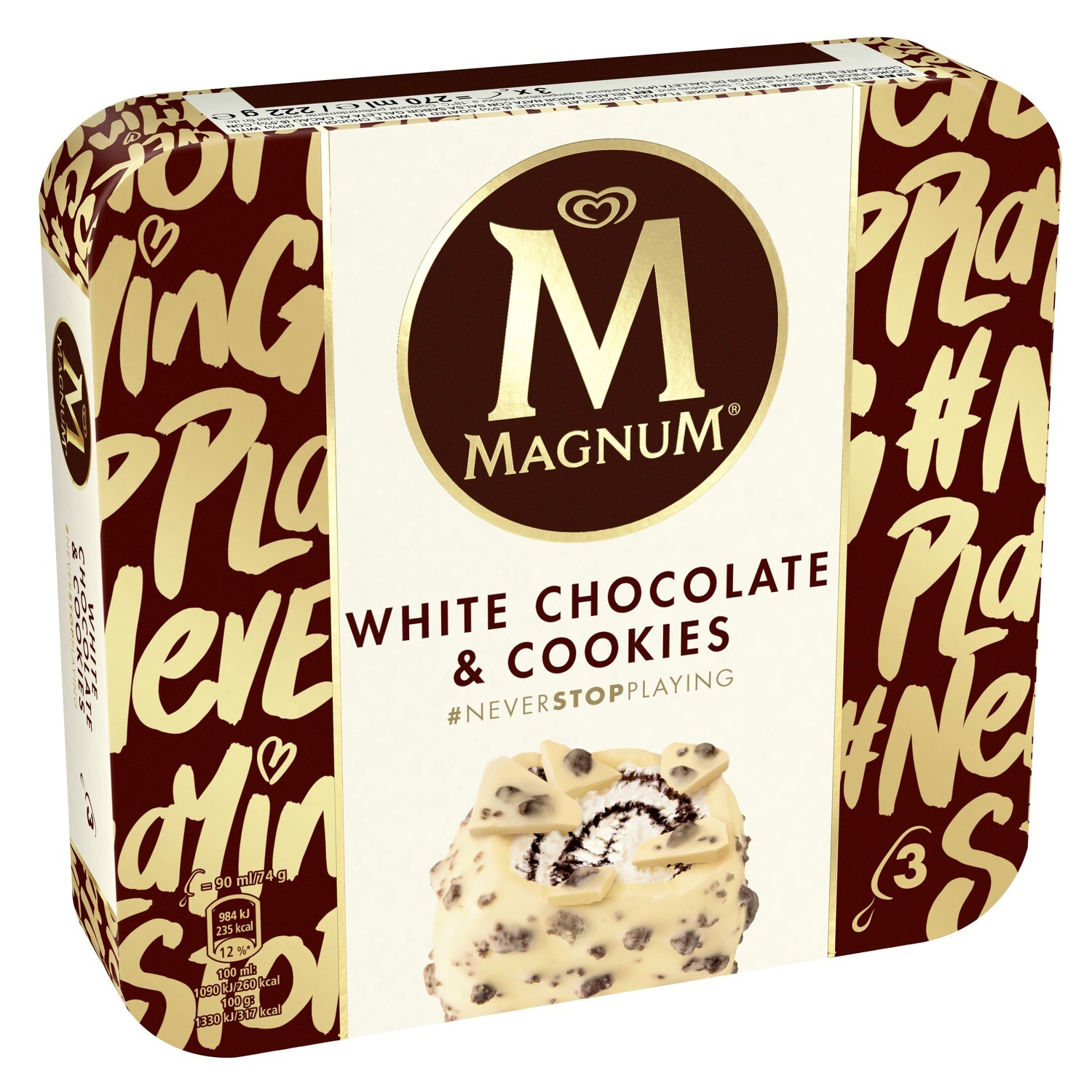 MAGNUM  white chocolate y cookies.