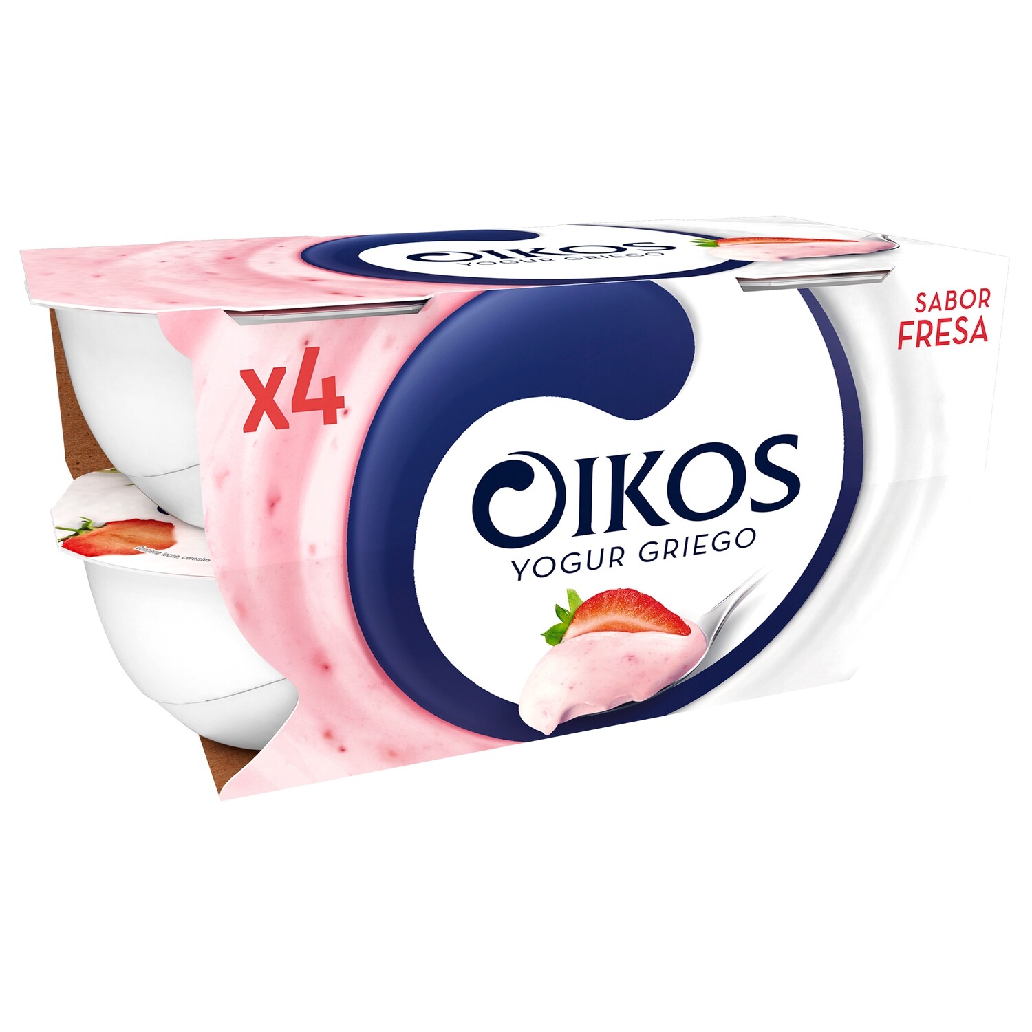 Yogur griego sabor fresa OIKOS de DANONE (pack 4).