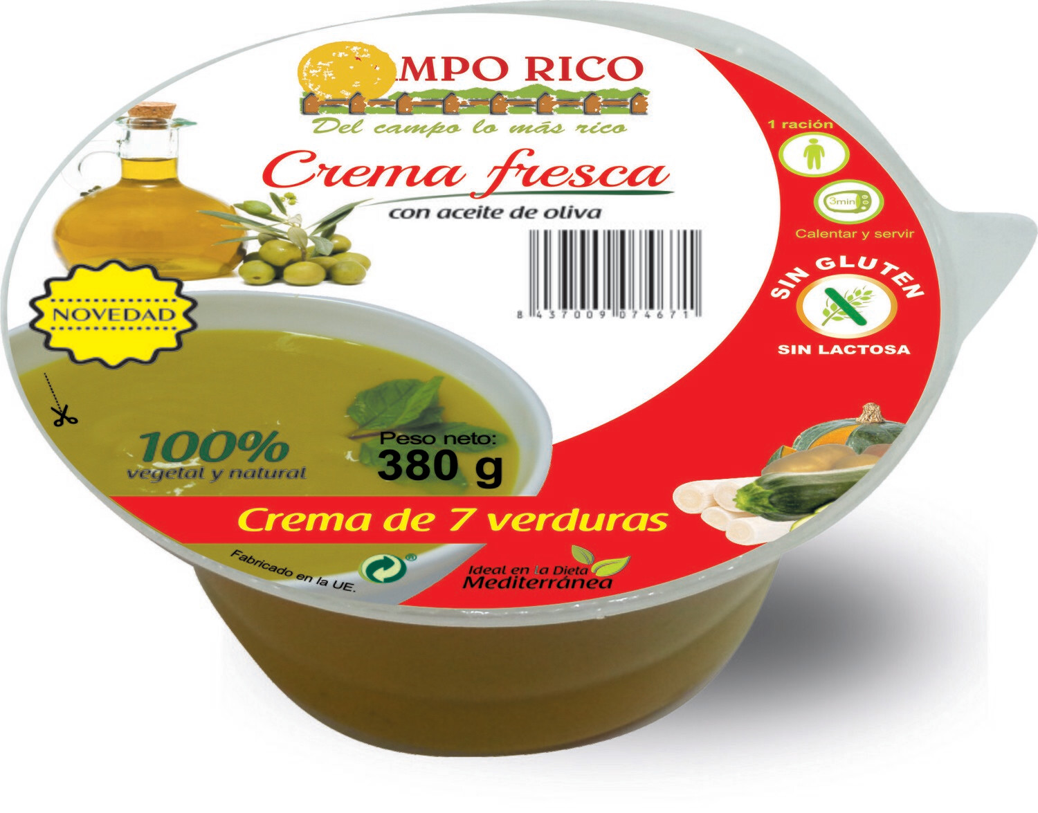 Crema de 7 verduras CAMPO RICO.